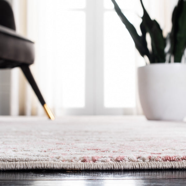 Safavieh Meadow 585 Power Loomed Modern Rug Beige / Pink 10' x 10' Square