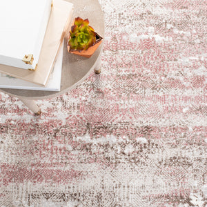 Safavieh Meadow 585 Power Loomed Modern Rug Beige / Pink 10' x 10' Square