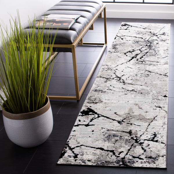 Safavieh Meadow Abstract Pattern Area Rug - Elegant Grey And Black Design For Modern Home Décor Grey ,Black 45% Polyproylene,40% Jute,15% Polyester Mdw597f-7sq