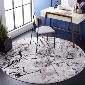 Safavieh Meadow Abstract Pattern Area Rug - Elegant Grey And Black Design For Modern Home Décor Grey ,Black 45% Polyproylene,40% Jute,15% Polyester Mdw597f-7sq