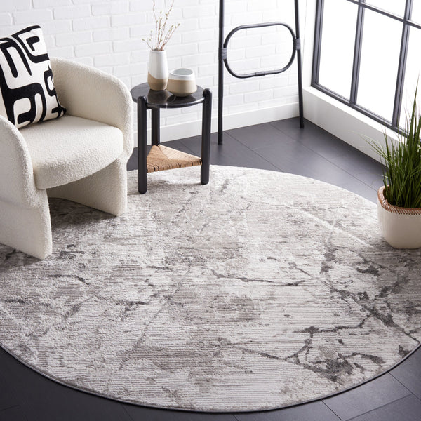 Safavieh Meadow Abstract Pattern Area Rug - Elegant Grey And Black Design For Modern Home Décor Grey ,Dark Grey 45% Polyproylene,40% Jute,15% Polyester Mdw597g-7sq