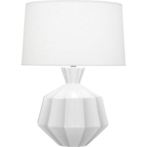 Robert Abbey Matte Daisy Orion Table Lamp Matte Daisy Glazed Ceramic Oyster Linen Shade With Self Fabric Top Diffuser