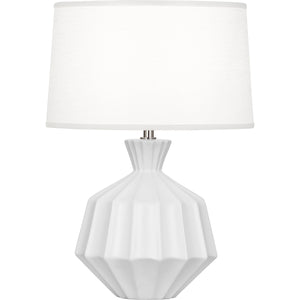 Robert Abbey Matte Daisy Orion Accent Lamp Matte Daisy Glazed Ceramic Oyster Linen Shade With Self Fabric Top Diffuser