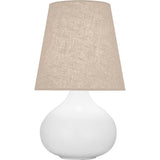 Robert Abbey Matte Daisy June Accent Lamp Matte Daisy Glazed Ceramic Buff Linen Shade