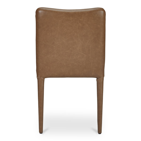 Moe's Home Calla Dining Chair Set - Luxurious Top-grain Leather Upholstery With Sturdy Ash Wood Frame Brown Top Grain Leather,Ash Wood Frame Me-1062-03