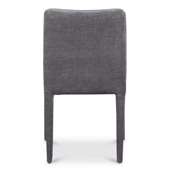 Moe's Home Calla Dining Chair Set Of 2 - Elegant Upholstered Design With Sturdy Ash Wood Frame For Dining Spaces Grey Upholstery, 100% Polyester,Ash Wood Frame Me-1062-25