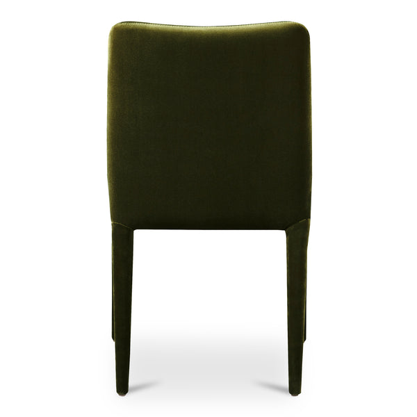 Moe's Home Calla Dining Chair Set Of 2 - Elegant Upholstered Design With Sturdy Ash Wood Frame For Dining Spaces Green Upholstery, 100% Polyester,Ash Wood Frame Me-1062-27