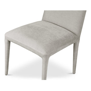 Moe's Home Calla Dining Chair Set Of 2 - Elegant Upholstered Design With Sturdy Ash Wood Frame For Dining Spaces Grey Upholstery, 100% Polyester,Ash Wood Frame Me-1062-29