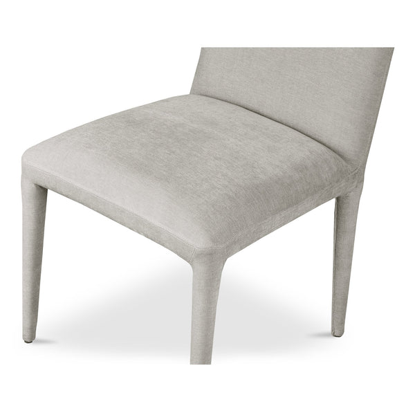 Moe's Home Calla Dining Chair Set Of 2 - Elegant Upholstered Design With Sturdy Ash Wood Frame For Dining Spaces Grey Upholstery, 100% Polyester,Ash Wood Frame Me-1062-29