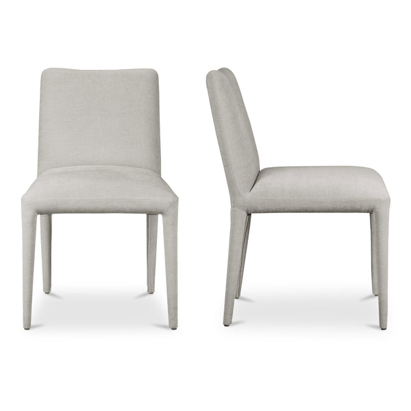 Moe's Home Calla Dining Chair Set Of 2 - Elegant Upholstered Design With Sturdy Ash Wood Frame For Dining Spaces Grey Upholstery, 100% Polyester,Ash Wood Frame Me-1062-29