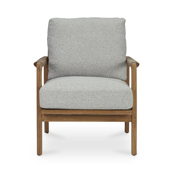 Moe's Home Fearne Accent Chair - Timeless Mid-century Design With Solid Oak Frame And Soft Touch Upholstery Brown Upholstery, 75% Cotton,25% Polyester,Solid Oak Frame Me-1067-14