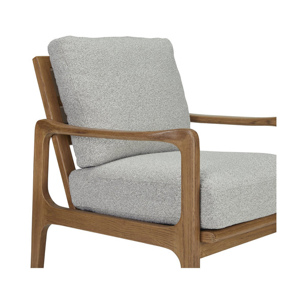 Moe's Home Fearne Accent Chair - Timeless Mid-century Design With Solid Oak Frame And Soft Touch Upholstery Brown Upholstery, 75% Cotton,25% Polyester,Solid Oak Frame Me-1067-14