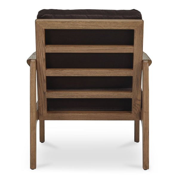 Moe's Home Fearne Accent Chair - Timeless Mid-century Design With Solid Oak Frame And Soft-touch Upholstery Brown Upholstery, 100% Polyester,Solid Oak Frame Me-1067-20