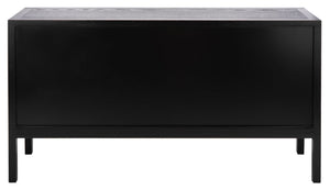 Safavieh Karel Coastal-Inspired 2-Door Media Stand With Cane Panels For Stylish Storage & Modern Decor MED2100A