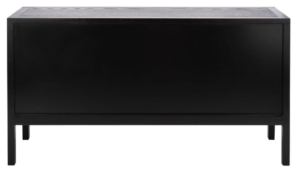 Safavieh Karel Coastal-Inspired 2-Door Media Stand With Cane Panels For Stylish Storage & Modern Decor MED2100A