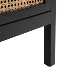 Safavieh Karel Coastal-Inspired 2-Door Media Stand With Cane Panels For Stylish Storage & Modern Decor MED2100A