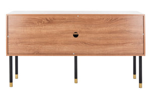 Safavieh Oakley Tv Stand - Retro-Inspired Media Console With Sleek Metal Legs For Stylish Living Room Decor Natural / White MED2201A