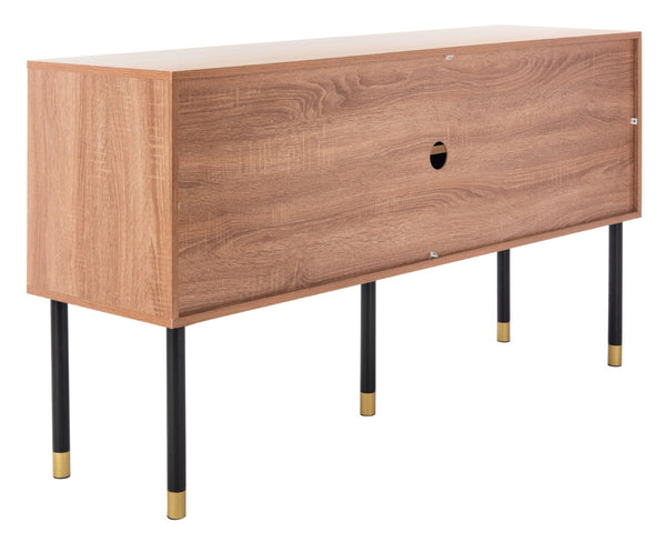 Safavieh Oakley Tv Stand - Retro-Inspired Media Console With Sleek Metal Legs For Stylish Living Room Decor Natural / White MED2201A
