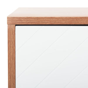 Safavieh Oakley Tv Stand - Retro-Inspired Media Console With Sleek Metal Legs For Stylish Living Room Decor Natural / White MED2201A