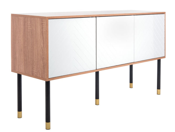 Safavieh Oakley Tv Stand - Retro-Inspired Media Console With Sleek Metal Legs For Stylish Living Room Decor Natural / White MED2201A