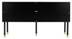 Safavieh Oakley Tv Stand - Retro-Inspired Media Console With Sleek Metal Legs For Stylish Living Room Decor Black / White MED2201B