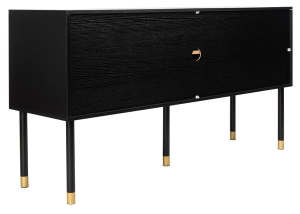 Safavieh Oakley Tv Stand - Retro-Inspired Media Console With Sleek Metal Legs For Stylish Living Room Decor Black / White MED2201B