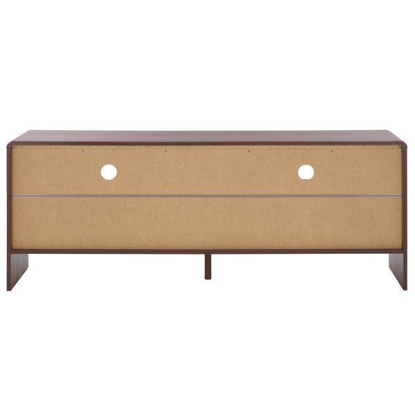 Safavieh Arsenio Stylish 2 Drawer Media Stand With 2 Spacious Shelves For Organized Entertainment Spaces Walnut Pb,Mdf Med3100a