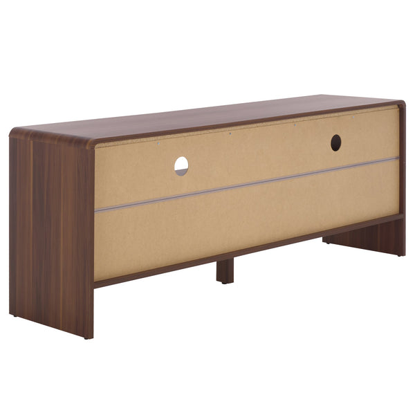 Safavieh Arsenio Stylish 2 Drawer Media Stand With 2 Spacious Shelves For Organized Entertainment Spaces Walnut Pb,Mdf Med3100a