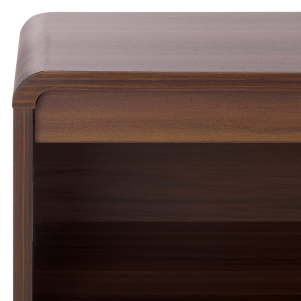 Safavieh Arsenio Stylish 2 Drawer Media Stand With 2 Spacious Shelves For Organized Entertainment Spaces Walnut Pb,Mdf Med3100a