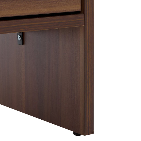 Safavieh Arsenio Stylish 2 Drawer Media Stand With 2 Spacious Shelves For Organized Entertainment Spaces Walnut Pb,Mdf Med3100a