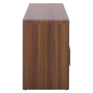 Safavieh Arsenio Stylish 2 Drawer Media Stand With 2 Spacious Shelves For Organized Entertainment Spaces Walnut Pb,Mdf Med3100a