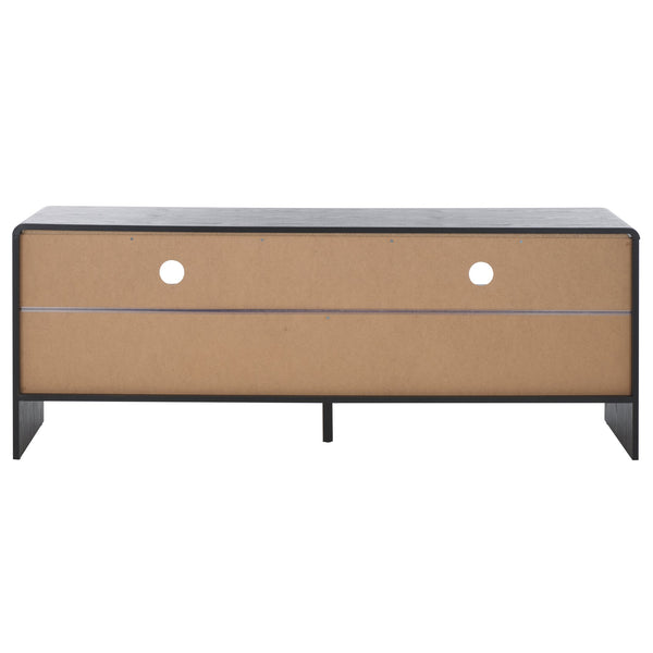 Safavieh Arsenio Stylish 2 Drawer Media Stand With 2 Spacious Shelves For Organized Entertainment Spaces Black Pb,Mdf Med3100b