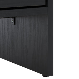 Safavieh Arsenio Stylish 2 Drawer Media Stand With 2 Spacious Shelves For Organized Entertainment Spaces Black Pb,Mdf Med3100b