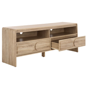 Safavieh Arsenio Stylish 2 Drawer Media Stand With 2 Spacious Shelves For Organized Entertainment Spaces Light Cream Pb,Mdf Med3100c