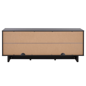 Safavieh Quaid 4 Door Sideboard/Tv Stand - Elegant Walnut Finish For Stylish Storage & Entertainment Solutions Black ,Brass Pb ,Mdf Med3103b
