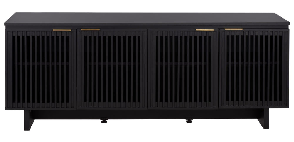 Safavieh Quaid 4 Door Sideboard & Media Stand - Stylish Storage Solution For Living And Dining Spaces Black MED3103B