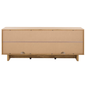 Safavieh Quaid 4 Door Sideboard/Tv Stand - Elegant Walnut Finish For Stylish Storage & Entertainment Solutions Oak ,Brass Pb ,Mdf Med3103c