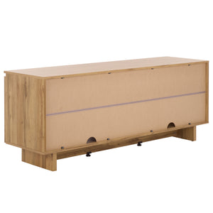 Safavieh Quaid 4 Door Sideboard/Tv Stand - Elegant Walnut Finish For Stylish Storage & Entertainment Solutions Oak ,Brass Pb ,Mdf Med3103c