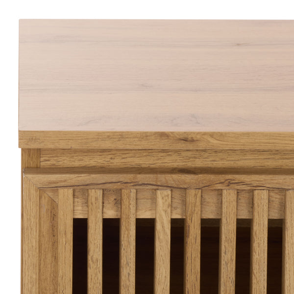 Safavieh Quaid 4 Door Sideboard/Tv Stand - Elegant Walnut Finish For Stylish Storage & Entertainment Solutions Oak ,Brass Pb ,Mdf Med3103c