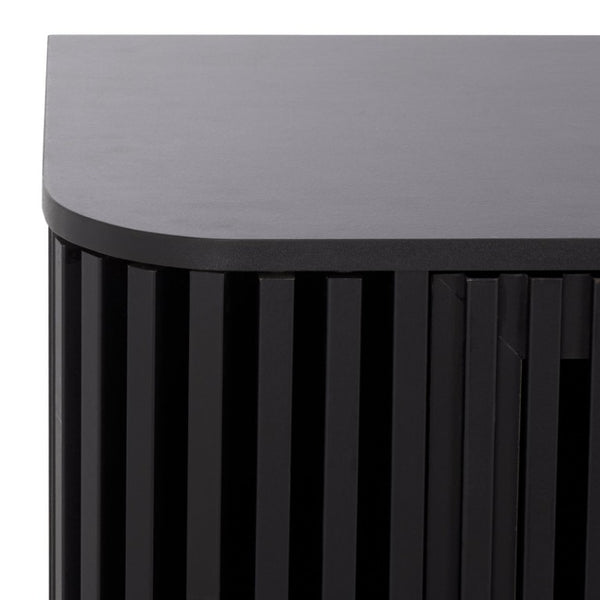 Safavieh Adiel Four Door Media Console Low Profile Sideboard for Living and Dining Rooms Black MED3104B-2BX