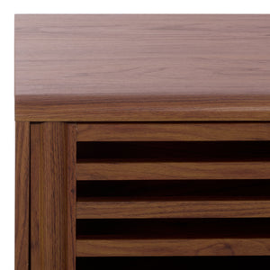 Safavieh Adrin 3 Drawer Sideboard/Media Stand In Walnut - Elegant Storage Solution For Modern Living Spaces Walnut ,Brass Pb ,Mdf Med3105a-2bx