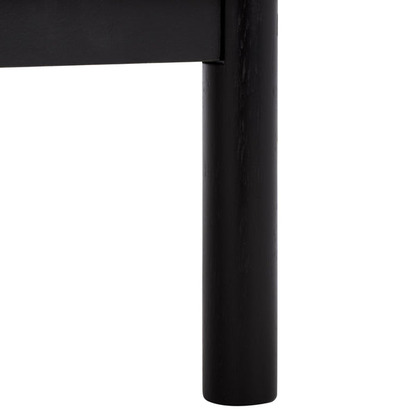 Safavieh Adrin 3 Drawer Sideboard/Media Stand In Walnut - Elegant Storage Solution For Modern Living Spaces Black ,Brass Pb ,Mdf Med3105b-2bx