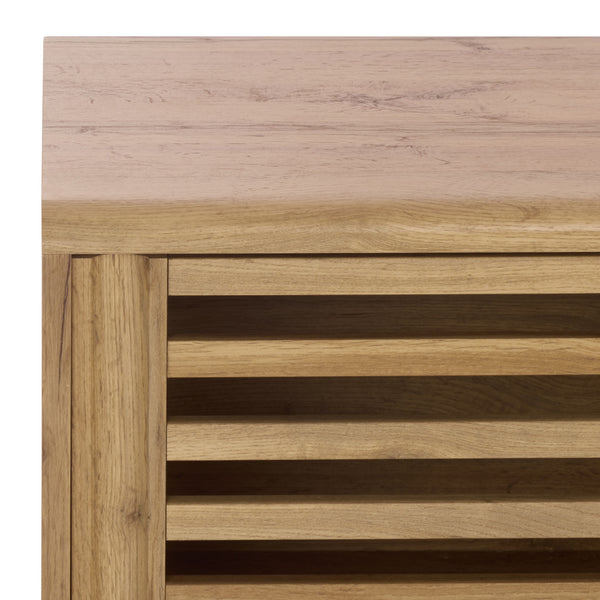 Safavieh Adrin 3 Drawer Sideboard/Media Stand In Walnut - Elegant Storage Solution For Modern Living Spaces Oak ,Brass Pb ,Mdf Med3105c-2bx