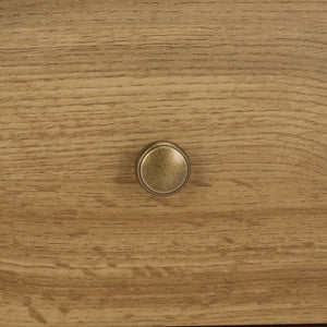 Safavieh Adrin 3 Drawer Sideboard/Media Stand In Walnut - Elegant Storage Solution For Modern Living Spaces Oak ,Brass Pb ,Mdf Med3105c-2bx