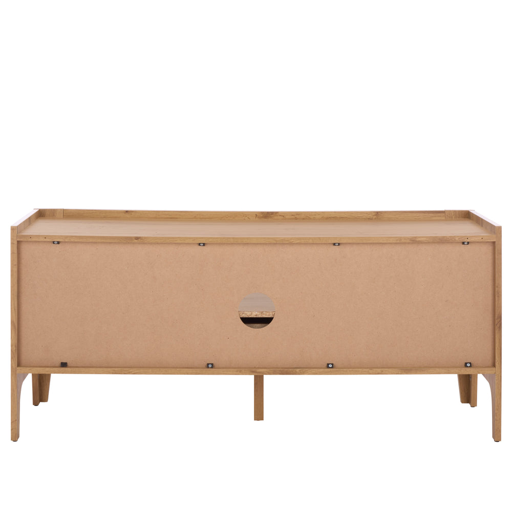 Safavieh Equit 2 Door 1 Drawer Sideboard - Stylish Oak Media Stand With Brass Accents For Modern Homes Oak ,Brass Pb ,Mdf Med3106a