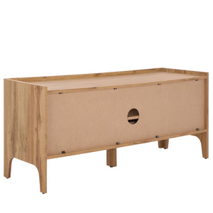 Safavieh Equit 2 Door 1 Drawer Sideboard - Stylish Oak Media Stand With Brass Accents For Modern Homes Oak ,Brass Pb ,Mdf Med3106a