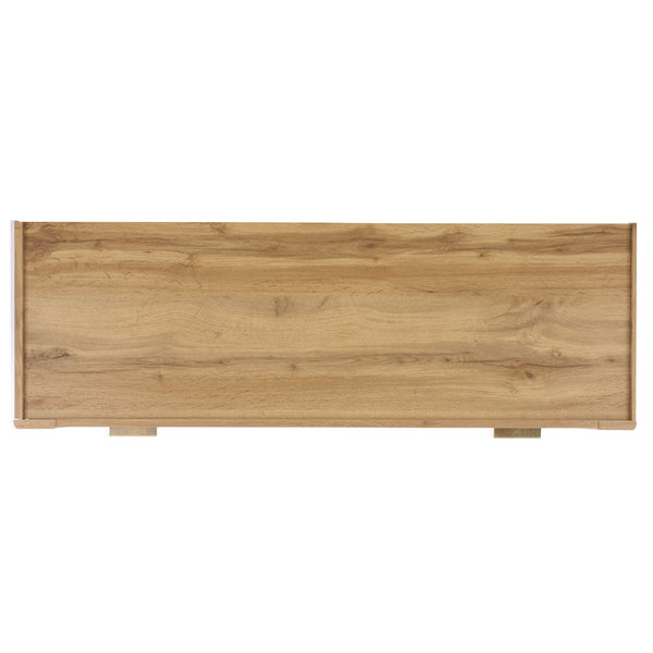 Safavieh Equit 2 Door 1 Drawer Sideboard - Stylish Oak Media Stand With Brass Accents For Modern Homes Oak ,Brass Pb ,Mdf Med3106a