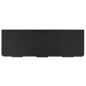 Safavieh Brey Modern 3-Door Sideboard/Media Stand With Rattan Texture For Stylish Storage Solutions Black / Brass MED3108B
