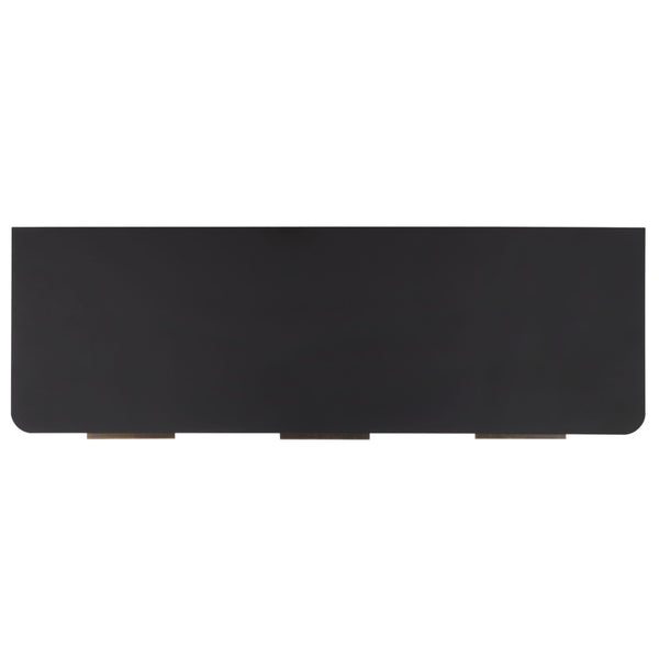 Safavieh Brey Modern 3-Door Sideboard/Media Stand With Rattan Texture For Stylish Storage Solutions Black / Brass MED3108B