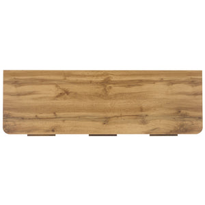 Safavieh Brey Modern 3-Door Sideboard/Media Stand With Rattan Texture For Stylish Storage Solutions Oak / Brass MED3108C